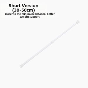 MEISITEKEKE | Telescopic No-Drill White Painted Curtain Rod