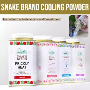 Snake Brand Cooling Powder Refreshing Talcum Powder With Mint Anti-Sweat Anti-Itch Odor Protection