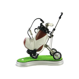 GOG | Creative Waterproof Golf Bag Shape Decorative Item Tilt Design Cart with Seat and Pencil Holder