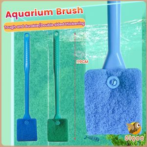 Digeo Double-Sided Aquarium Fish Tank Algae Cleaning Brush with Non-Slip Long Handle