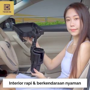 Holder Minum Mobil & Meja Makanan Multifungsi: Aksesori Mobil 3 in 1