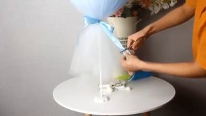 1 Set of Balloon Base Table Desktop Support Holder Cup Stick