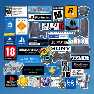 Original 40 Stickers PS5 Game Console Logo Waterproof Decorative for iPad Laptop Mobile European Style Digital Accessories