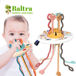 Baltra Baby Sensory Toys Silicone Pull String Activity Toys Montessori Toys for Infants Toddlers