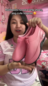 New Womens Short Rain Boots Fashionable Rubber Waterproof Non-slip Casual Versatile Outdoor Shoes Korean Aesthetic Slip On