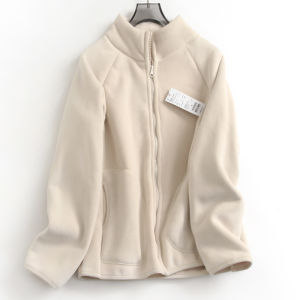 เสื้อคาร์ดิแกนคอตั้งมีซิปหนา แขนยาว ขนแกะ ผ้าฟูฟ่า ทรงหลวม สไตล์ฤดูใบไม้ร่วง/ฤดูหนาว เสื้อคลุมผู้หญิง F529