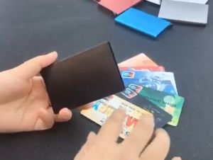 New Card Wallet for Men Women Minimalist Aluminum Smart Wallet Credit Card Holder RFID Blocking Pop Up Card Holder