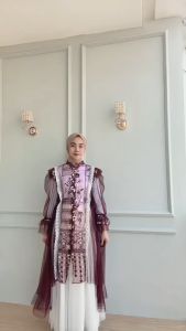 YESAYA Outer Brokat Terbaru Full Tille Bordir Outfit Kondangan 26633