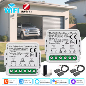 AC100-240V Tuya Smart Gate Opener Controller Garage Door Switch Module Wifi Zigbee Smart Life Alexa Google Home Assistant Yandex