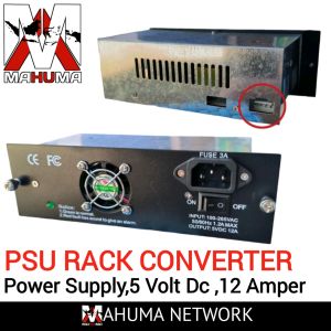 ADAPTOR POWER SUPPLY PSU UNTUK RACK CONVERTER HTB 5V 12A 5 VOLT 12 AMPER