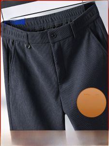 Loose Fit Casual Pants for Men Romon Brand Spring New Style Elastic Professional Workwear Straight Leg Long Trousers