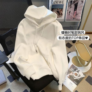 เสื้อสเวตเตอร์ฮู้ดทรงหลวมสไตล์อเมริกันย้อนยุคสำหรับผู้ชาย ฤดูใบไม้ร่วง/ฤดูหนาว 2025 แบรนด์ INS แฟชั่นใหม่ เสื้อคลุมกันหนาวสำหรับคู่รัก