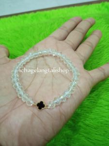 gelang Ceko bening bunga hitam 0 2 gram