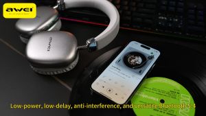 Awei AT7 Wireless Over Ear Headphone Bluetooth 5.4 70H Long Playtime HIFI Stereo Surround Sound Support TF Card