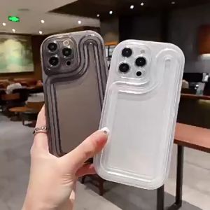 ใส กันกระแทก เคสไอโฟน for iPhone 11 15 12 13 14 Pro MAX 7 8 Plus XR X XS MAX SE2020 2022 SE2 13promax i14 i15 i16 เคสโทรศัพท์มือถือ ซิลิโคนนิ่ม เรียบง่าย หรูหร