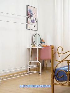 ราวตากผ้า ราวตากเสื้อผ้า กระเป๋าแขวน มีตะขอแขวน 100กก รับน้ำหนัก ทรงกี่ ที่แขวนหมวก ราวแขวนผ้า ใช้เสื้อผ้าที่แขวน ราวตากผ้า ที่สุขภาพดี