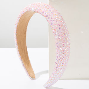 ห่วงรัดผมฟองน้ำ MODE Korea แบบเต็มท้องฟ้าดาวที่คาดผมประกายมาก Bando Merah อินเทอร์เน็ตเกรดสูงแบบเรียบง่าย