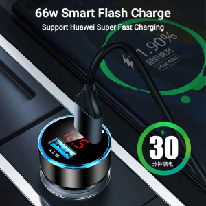 New 3.1A digital display car charger pd+qc3.0 dual usb car charger⚡PH deliveryIn stock⚡