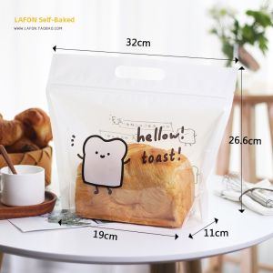Large Transparent Self-Sealing Zipper Bag for Toast Bread Baking Pastry Packaging Kitchen Cooking Tools BBQ Baking DIY Equipment