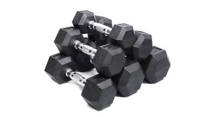 Hexagon Dumbbell 10KG Gym fitness dumbbell weight lifting Angkat berat Indoor muscle training