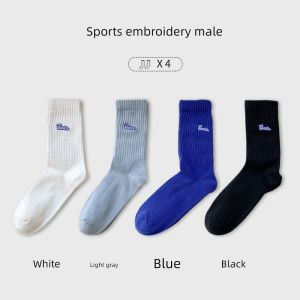 Mens Mid-Calf Basketball Socks Pure Cotton American Style Sporty Anti-Odor Summer Cotton Socks for Teenagers And Adults