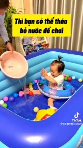 Bể bơi phao cho bé hồ bơi bơm hơi tại nhà 3 tầng 1m2/2m1 chất liệu nhựa PVC cao cấp an toàn dễ sử dụng
