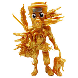 Gold Edition Primordial Beast Fusion Toy Figure Detachable Assembly Foreign AI Mountain Sea Classic Collectible PVC Model