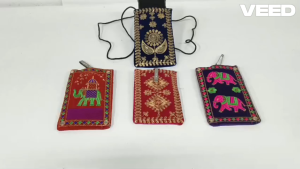 Handmade Embroidered Mobile Sling Pouch for Women | Ethnic Crossbody Phone Bag with Adjustable Cord Strap for Travel & Daily Use (7 x 4 Inches | 1 Pc)