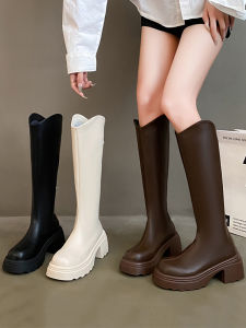 YX | High Heel Long Boot Knight Style Slimming Thick Sole