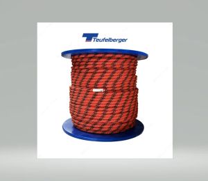 Teufelberger เชือกโรยตัว เชือกปีนเขา สีแดง-ดำ Patron Static rope 11 mm. 200m.MADE IN AUSTRIA