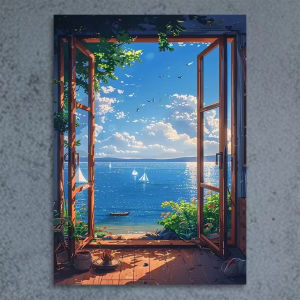 Jigsaw Puzzle 500/1000/1200/2000PCS Beautiful Serene Ocean Sailing Scene Mindful Game Stress Relief Decor Gift