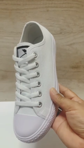 PALLAS X All White Shoe LOW CUT Canvas School Shoe | Kasut Sekolah Kanvas Putih Bertali Kasut Putih PX37204AW