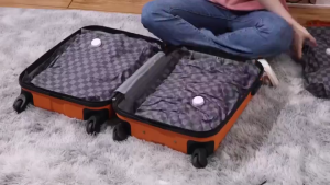 Portable Vacuum Compression Bag Travel Set with Rechargeable Air Pump for Clothes And Quilts Specialized Storage Bag Space Saver Vacuum Sealed Bags
