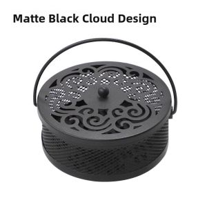 MONLEYTA | Creative Iron Art Mosquito Coil Tray With Lid Ash Catching檀香 burner Home Use Heat Resistant and Fireproof Mosquito Coil Holder