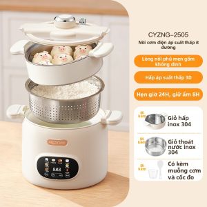 CECON | Nồi Cơm Điện Đa Năng Tách Soup Cơm Áp Suất Đường Thấp 3L