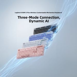 Logitech | Customizable Wireless Mechanical Keyboard Amber Series Hot-swappable Office & Gaming 3-Mode