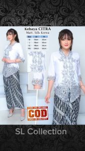Atasan Kebaya Bordir Modern Mewah Lengan 3/4 dan Pendek Warna Putih Cerah Gading Terbaru | Baju Acara Pesta Kondangan Wanita
