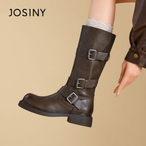Josiny | New Vintage Western Cowboy Boot Mid-length Knight Boots
