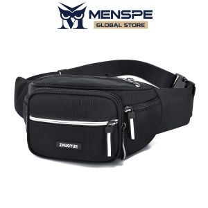 MENSPE Mens Waist Bag Multi Functional Chest Bag Waterproof Sports Bag Large Capacity Casual Bag Street Bag Fitness Bag Travel Bag Business Bag For Men Women