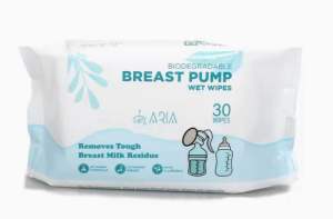 [ARIA] Plant-Based Breast Pump Wipes | Wet tissues Antibacterial for PumpTeats Bottles & Pacifiers