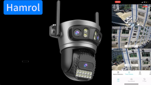 Hamrol 15MP 2.4GHz&5GHz PTZ WiFi Security Camera Motion Detection Color Night Vision CCTVO-CAM App