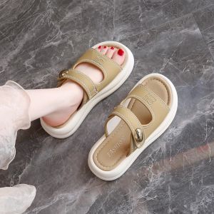 CUOYI | Dép Xăng Đan Đế Dày Đế Mềm Chống Trượt Có Dây Dán