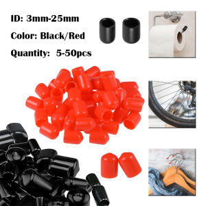 5-50pcs Black Red Rubber End Caps Vinyl Thread ProtectorsSafety Covers for Bolts Screws Fast Shipping