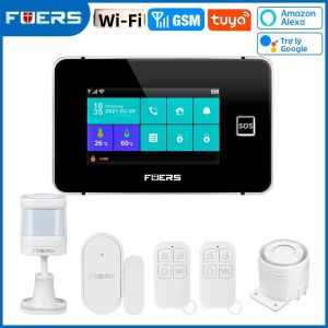 Hệ Thống Báo Động An Ninh Nhà Thông Minh FUERS Tuya 2G/4G 433Mhz GSM Không Dây Tích Hợp Cảm Biến Chuyển Động PIR Và Báo Động Cửa - Bộ Chống Trộm Smart Life
