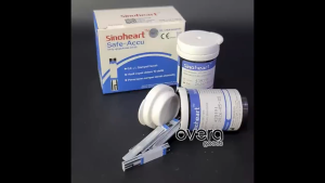 Sinoheart Strip Gula Darah dari Sinocare / Sinoheart Safe-Accu /Strip Glukosa Safe Accu