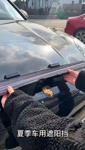 Car Windshield Sunshade Window Sun Shade Retractable Foldable Sunshield Cover Front Window Rear Windscreen Mesh Net Chrome Curtain Window Privacy Cover Sun Protector Uv Resistant Sun Protection