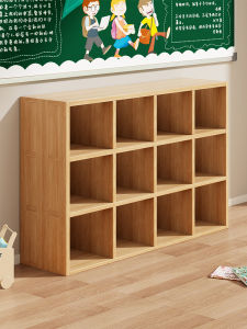 Real Wood Bookcase Shelving Unit Storage for Bags Simple Cabinet