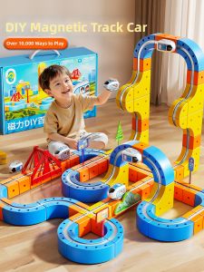 XIDIQI | Educational Magnetic Track Assembly Toy Gravity Defying Train