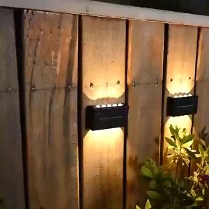 8LED Outdoor Solar Wall Light Solar Light Waterproof Solar Led Light for Courtyard Street Landscape Garden Decoration Wall Lamp