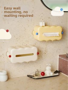 AMU·PIGGY | Luxurious Cream-colored Wall-mounted Tissue Box